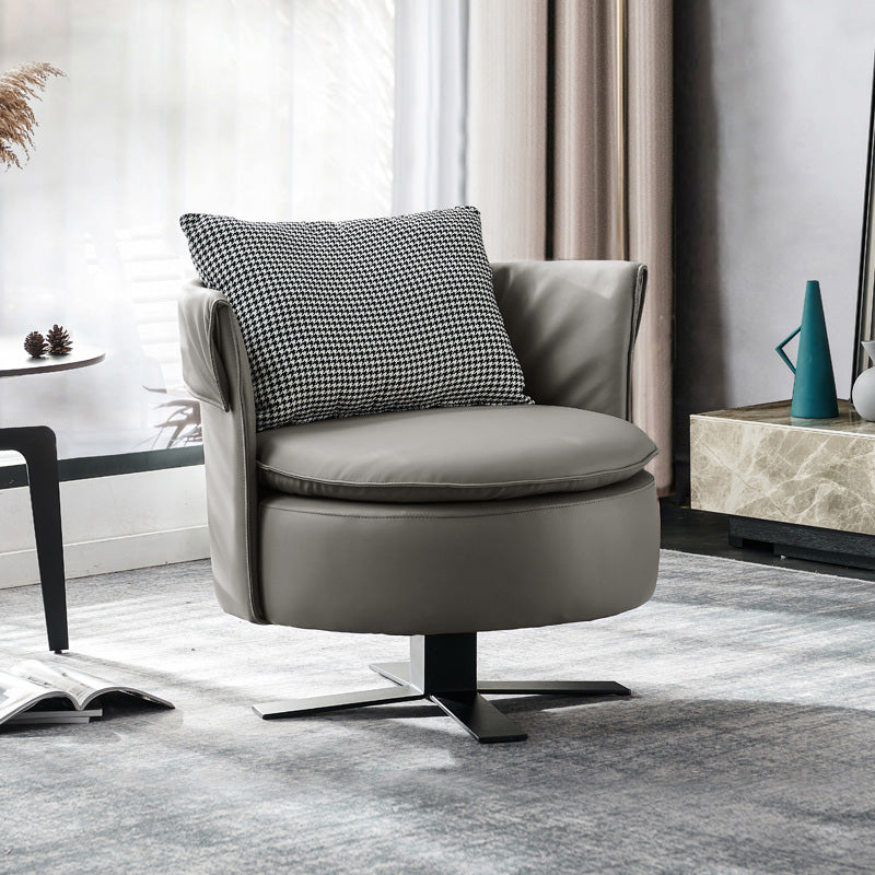 Modern Accent Armchair Contemporary Swivel Barrel Accent Chair