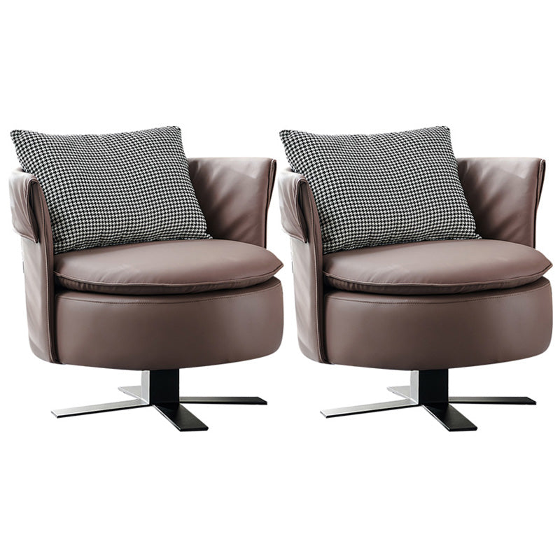 Modern Accent Armchair Contemporary Swivel Barrel Accent Chair