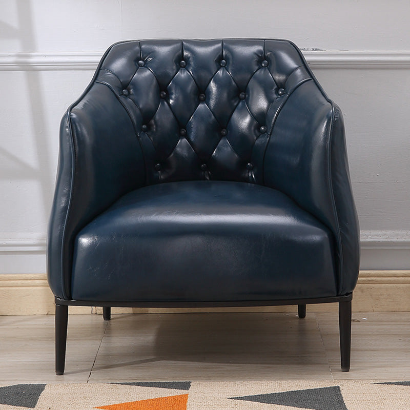 Modern Accent Armchair Contemporary Tufted Cushions Barrel Chair