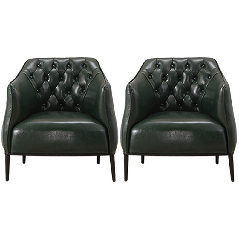 Modern Accent Armchair Contemporary Tufted Cushions Barrel Chair