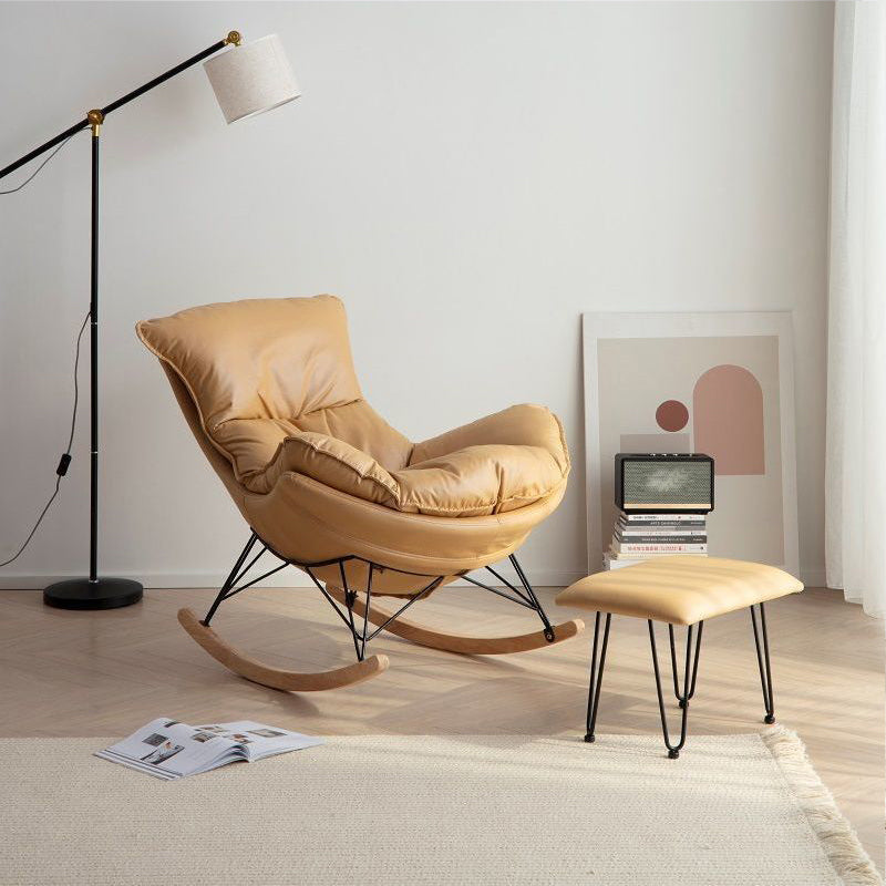 Style Single Home Rocker Chair Simple Leisure Chair for Bedroom
