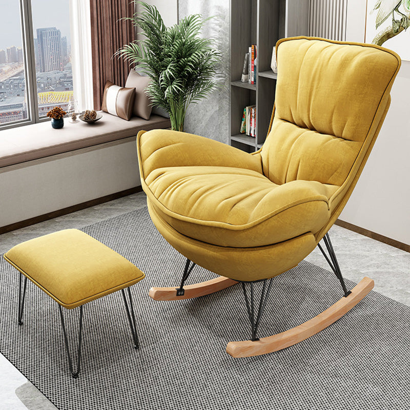 Modern Indoor Nursery Sofa Rocking Chair Living Room Rocking Chair with Ottoman
