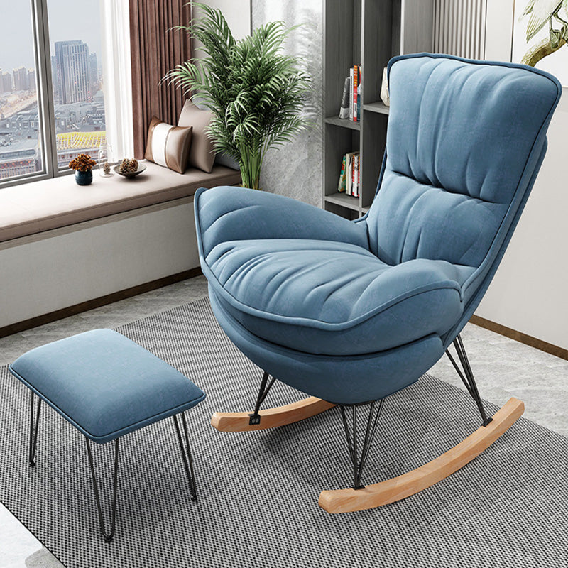 Modern Indoor Nursery Sofa Rocking Chair Living Room Rocking Chair with Ottoman