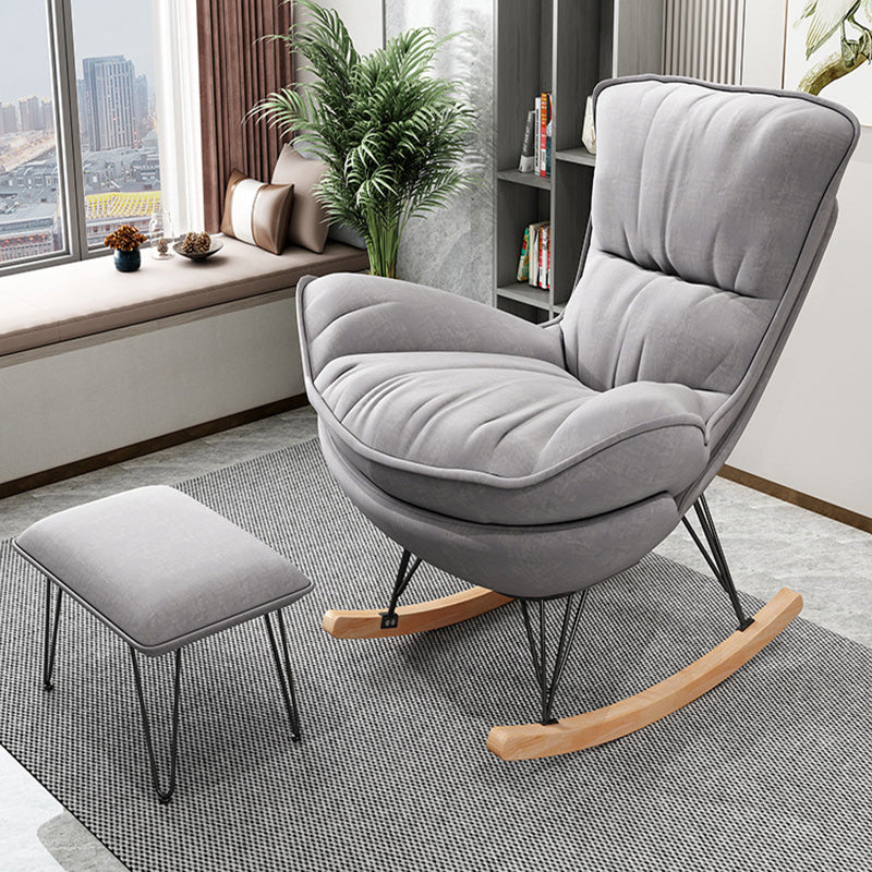 Modern Indoor Nursery Sofa Rocking Chair Living Room Rocking Chair with Ottoman