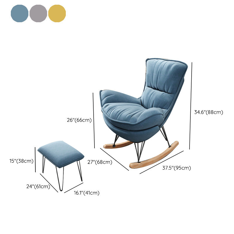 Modern Indoor Nursery Sofa Rocking Chair Living Room Rocking Chair with Ottoman