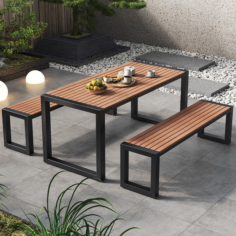 Modern 1/3/4/5/7 Pieces Picnic Table Set Manufactured Wood Dining Picnic Table Set