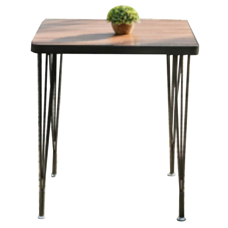 Modern Style 1/5/7 Pieces Metal Rectangle Dining Set Reclaimed Wood Dining Table Set