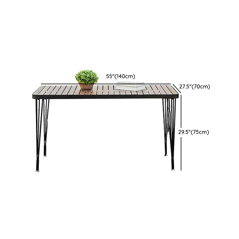 Modern Style 1/5/7 Pieces Metal Rectangle Dining Set Reclaimed Wood Dining Table Set