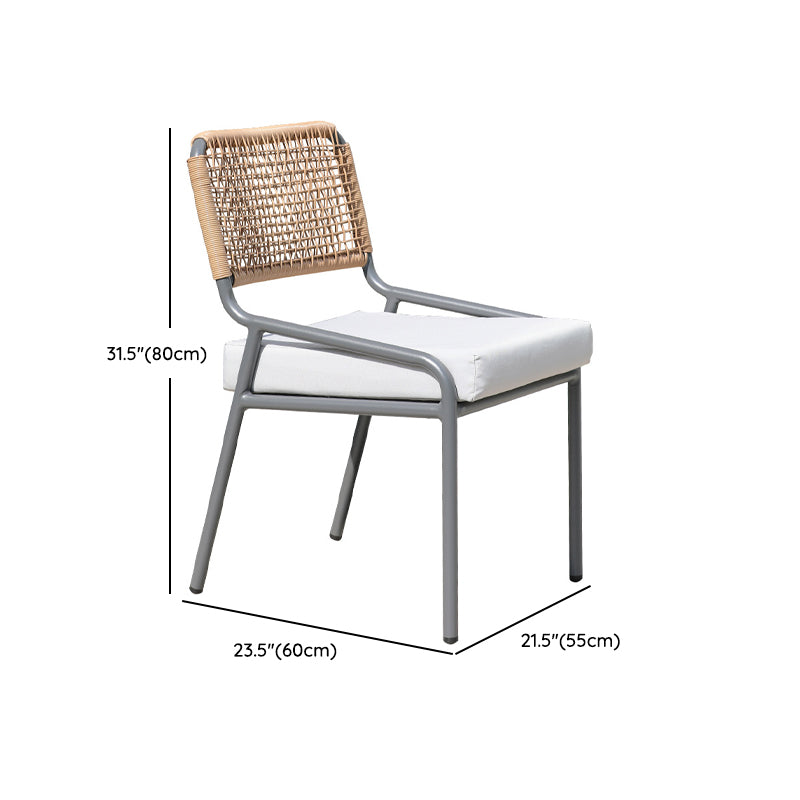 Boho Style Dining Set 1/5/7 Pieces Stone Dining Table Set for Outdoor