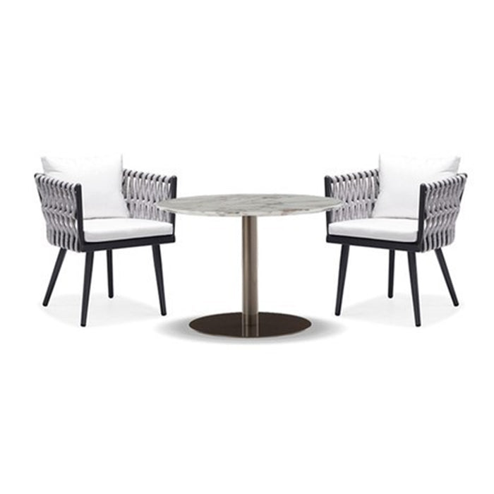 Boho Style Dining Set 1/3/5/7 Pieces Stone Dining Table Set for Outdoor