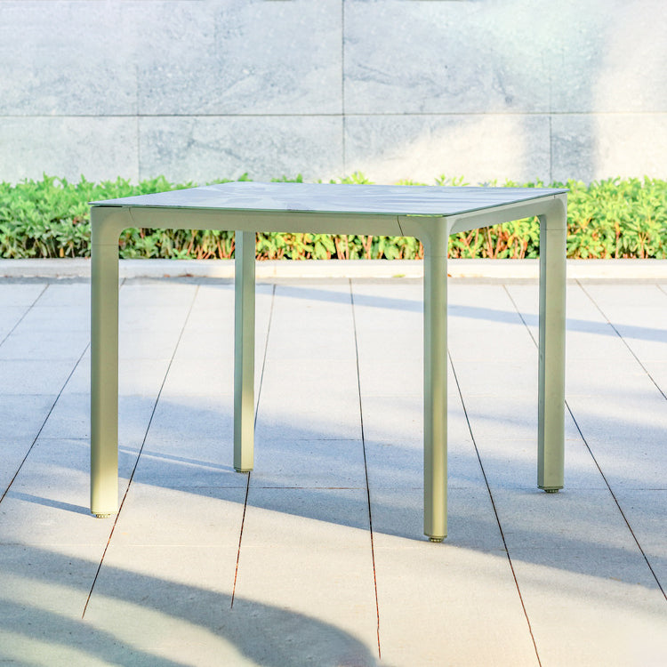 Modern 1/2/3/5/7 Pieces Metal Dining Set Glass Dining Table Set for Outdoor