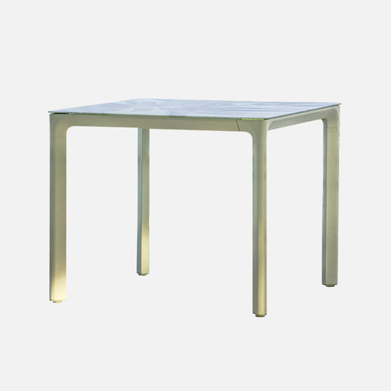 Modern 1/2/3/5/7 Pieces Metal Dining Set Glass Dining Table Set for Outdoor