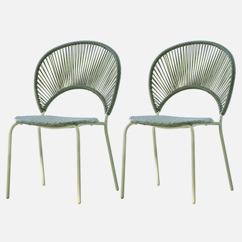 Modern 1/2/3/5/7 Pieces Metal Dining Set Glass Dining Table Set for Outdoor