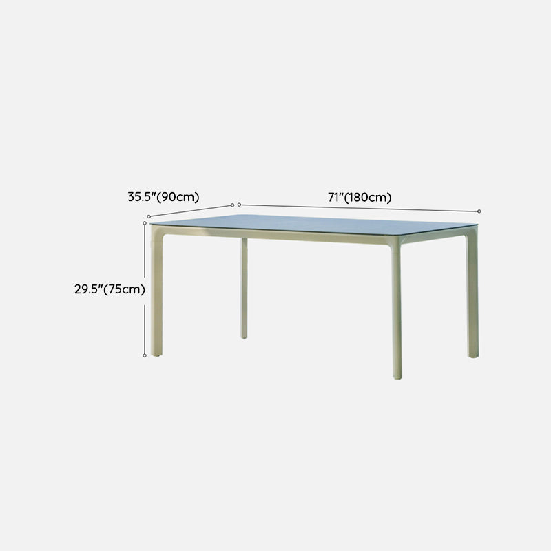 Modern 1/2/3/5/7 Pieces Metal Dining Set Glass Dining Table Set for Outdoor