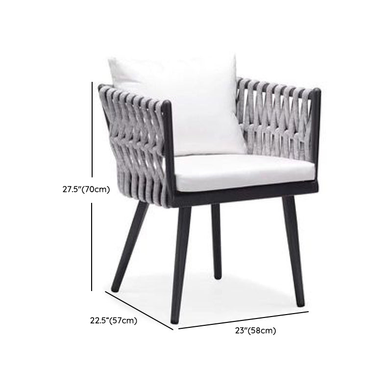 Boho Style 1/5/7 Pieces Metal Dining Set Stone Dining Table Set for Outdoor