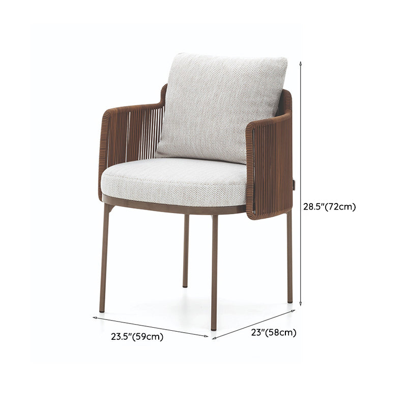 Boho Style 1/9 Pieces Metal Dining Set Wood Dining Table Set for Outdoor