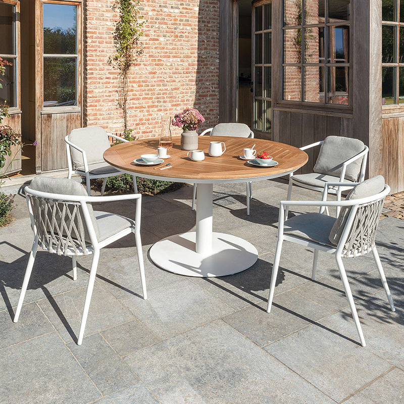 Boho 1/6 Pieces Dining Set Round Reclaimed Wood Dining Table Set