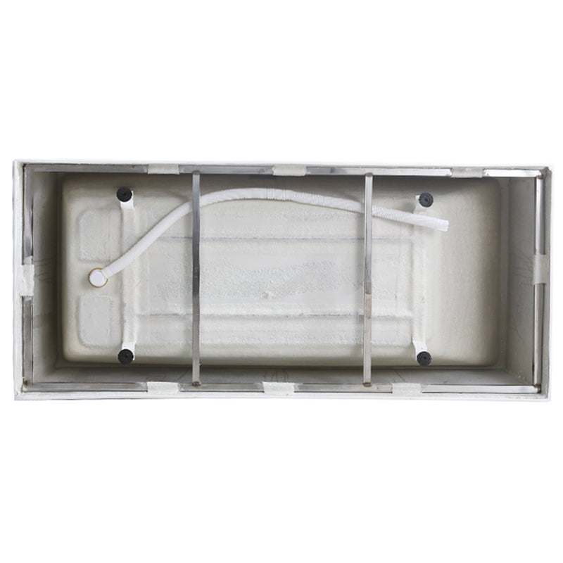 Modern Rectangle Acrylic Bathtub Back to Wall with Drain Bath Tub