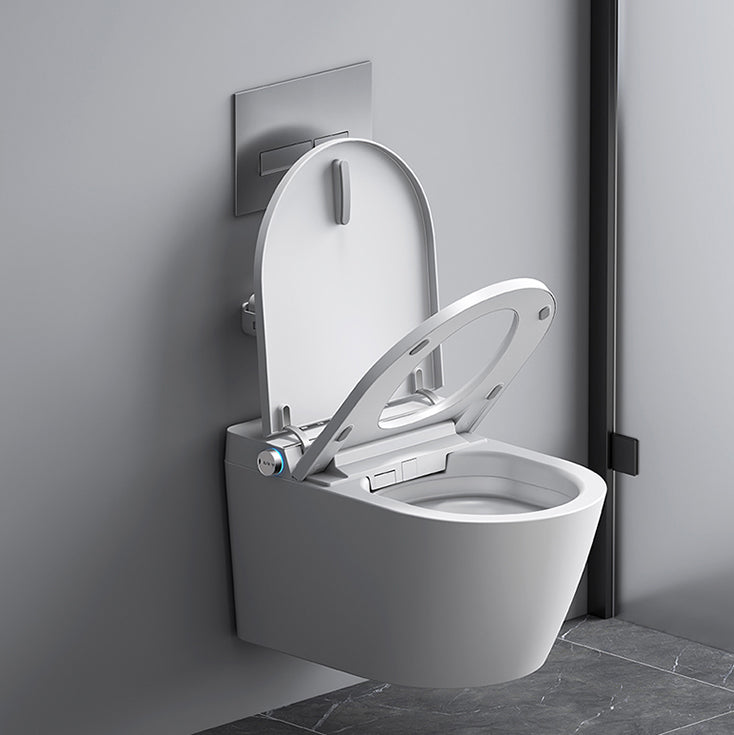 Modern Wall Mount Toilet All-In-One Porcelain Single Flush Urine Toilet
