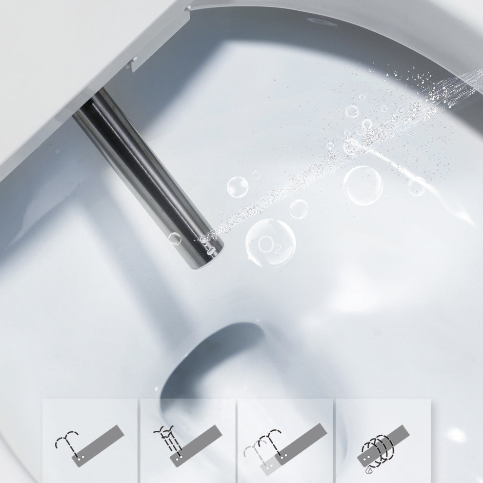 Modern One Piece Toilet Concealed Tank Toilet Bowl with Slow Close Seat for Washroom