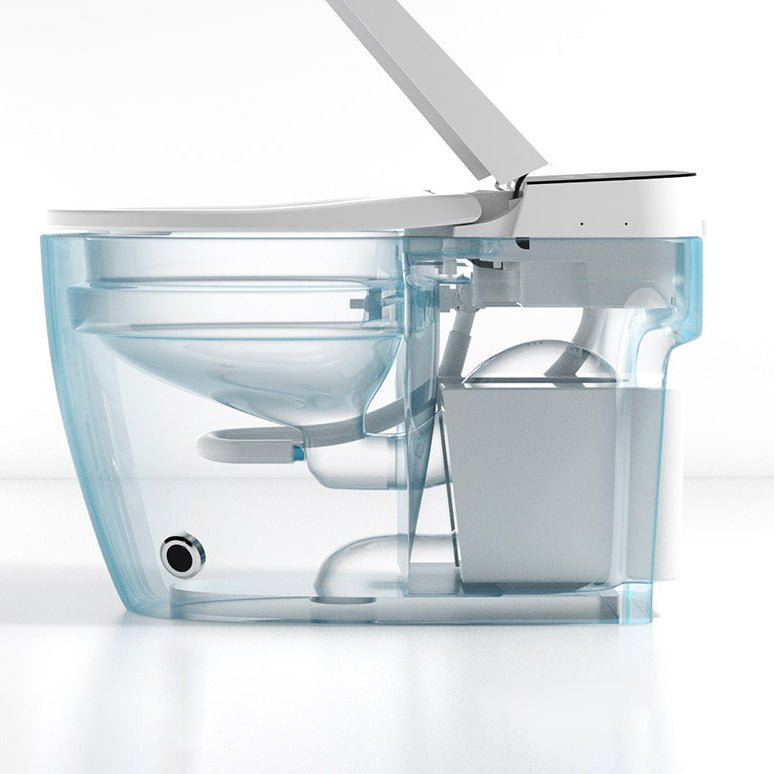 Modern Siphon Jet One Piece Toilet Bowl White Heated Seat Urine Toilet with Toilet Seat