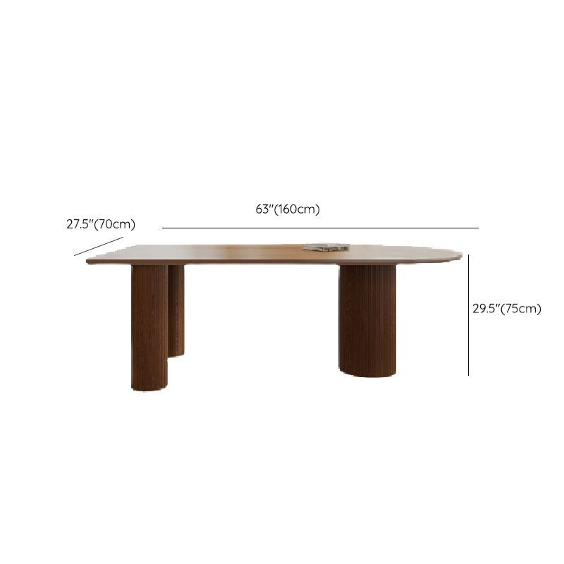 3 Legs Dining Table Modern Style Pine Wood Table for Dining Room