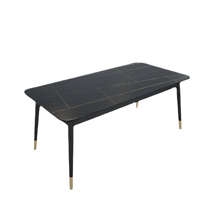Rectangle 4 Legs Base Dining Table Modern Stone Table for Dining Room