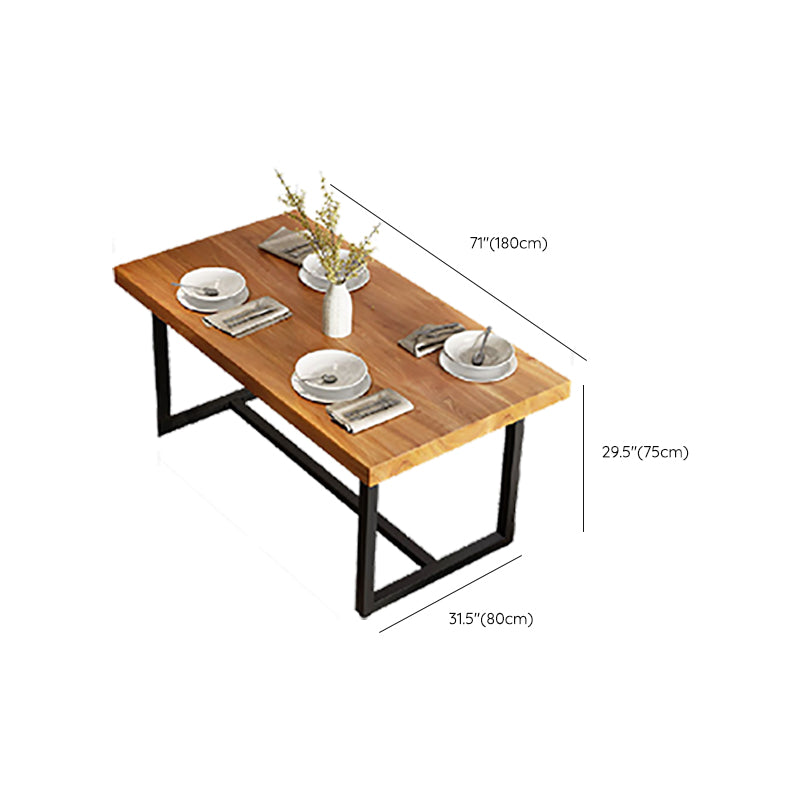 Rectangle Trestle Dining Table Modern Wood Table for Dining Room Bar