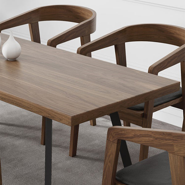 Industrial Double Pedestal Table Metal Frame Rectangle Dining Table