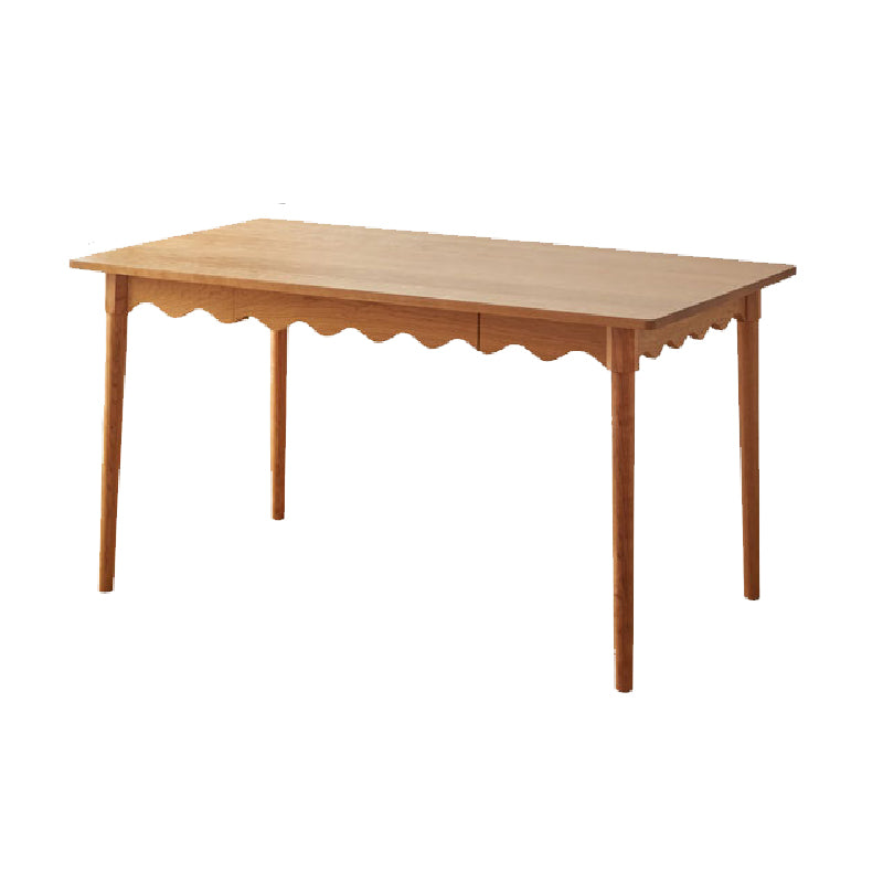 Rectangle Solid Wood Dining Table Mid-Century 4 Legs Dining Table