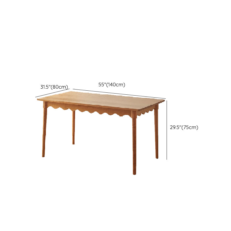 Rectangle Solid Wood Dining Table Mid-Century 4 Legs Dining Table