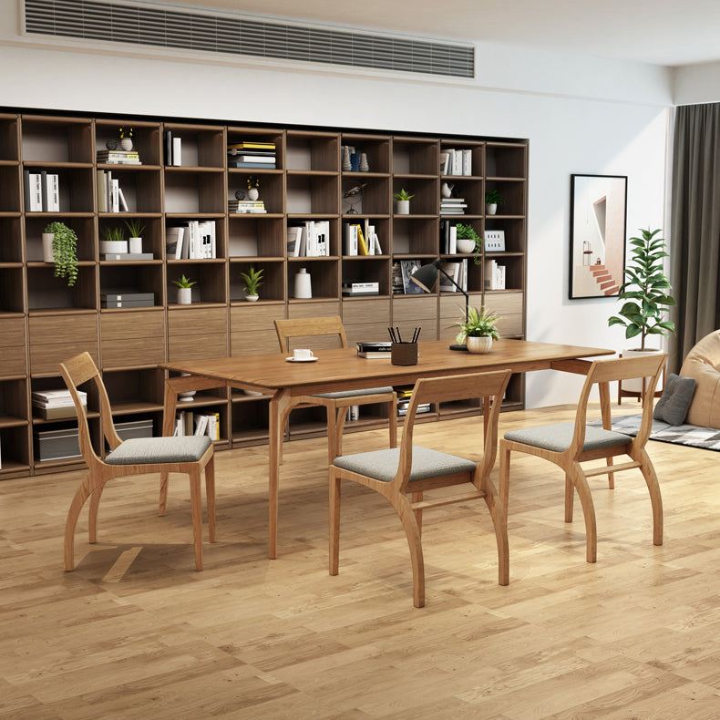 Ash Solid Wood Dining Table Mid-Century Rectangle Dining Table for Dining Room