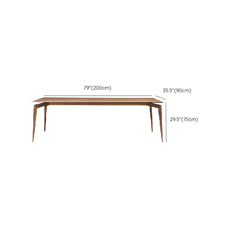 Ash Solid Wood Dining Table Mid-Century Rectangle Dining Table for Dining Room