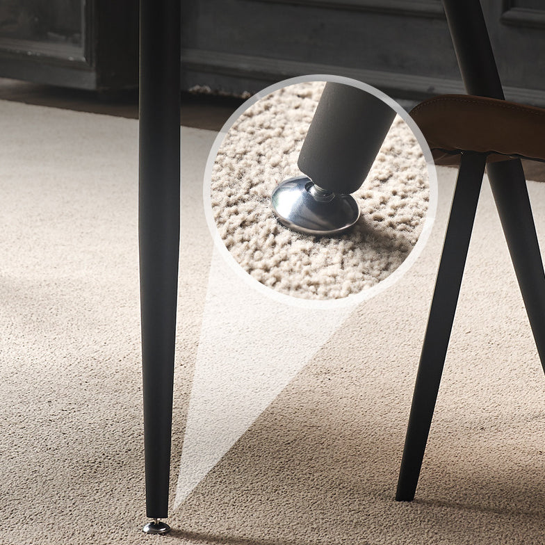 Industrial Stone Top Dining Table Metal Dinette Table for Home