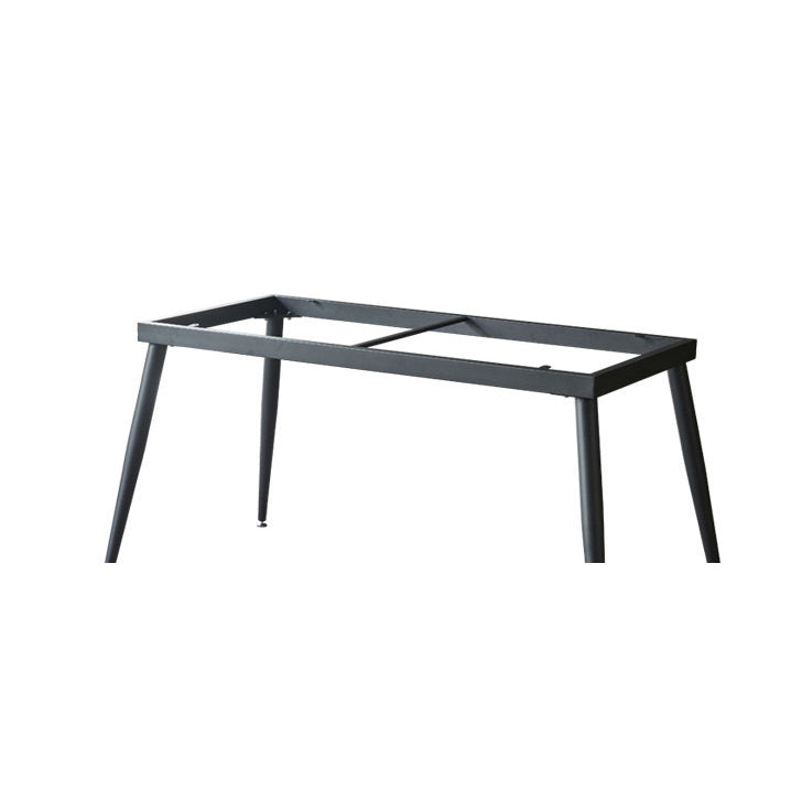 White Top Table with 4 Metal Legs Industrial Rectangle Dining Table