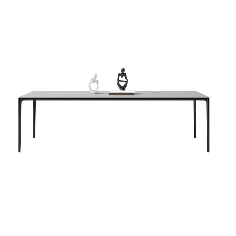 Modern Stone Dining Set 1/2/3/4/5 Pieces Dining Table Set with Solid Back Chairs