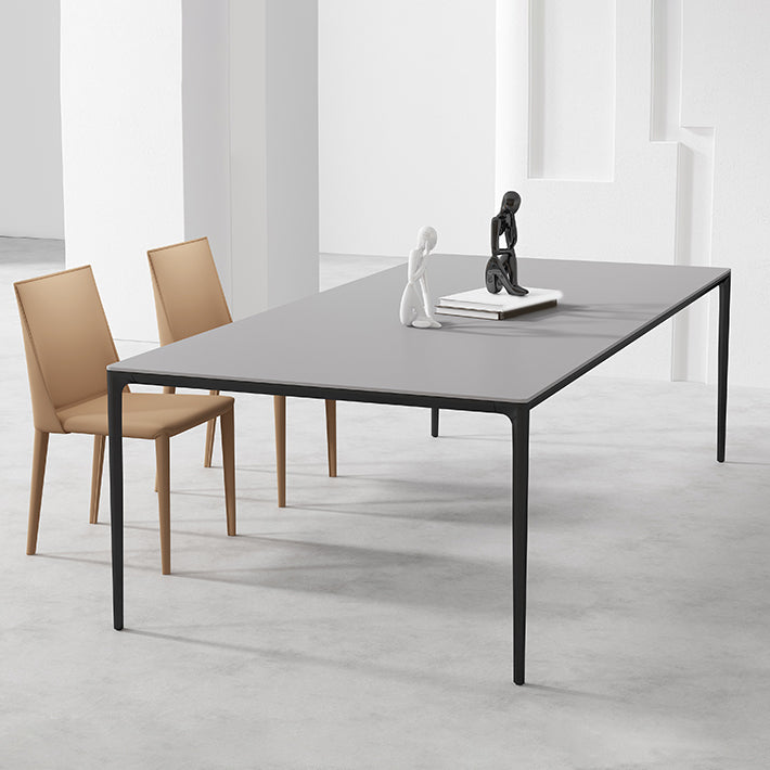 Modern Stone Dining Set 1/2/3/4/5 Pieces Dining Table Set with Solid Back Chairs