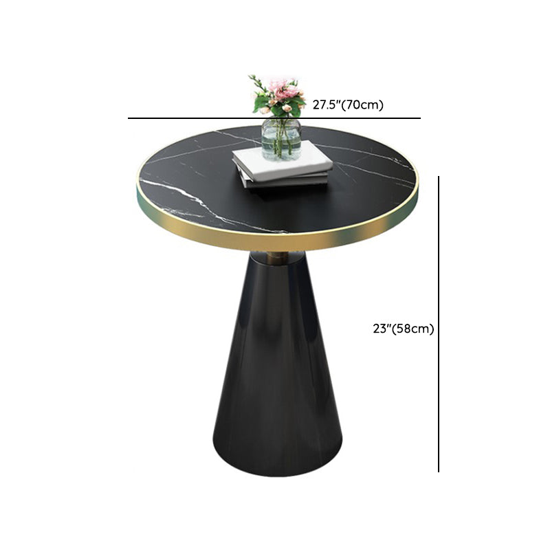 Black Dining Set for Home 1/3/4 Pieces Modern Round Table Set