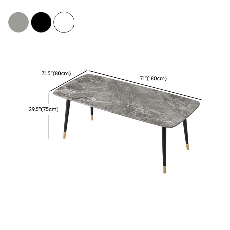 Scandinavian 1/2/5/7 Pieces Furniture Rectangle Stone Dining Table Set for Home