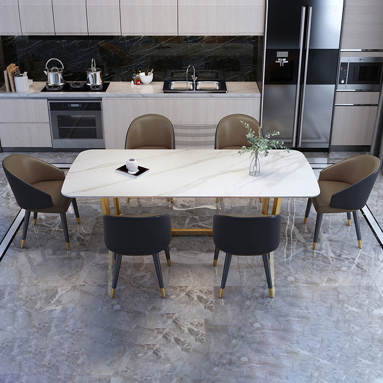 Modern 1/2/5/6/7 Pieces Dining Set Rectangle Stone Dining Table Set for Home