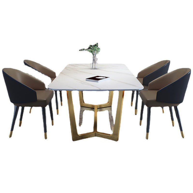 Modern 1/2/5/6/7 Pieces Dining Set Rectangle Stone Dining Table Set for Home