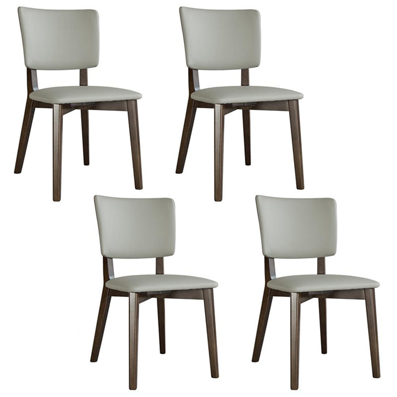 Minimalist 1/4/5/7 Pieces Furniture Stone Rectangle Dining Chairs Set in Gray