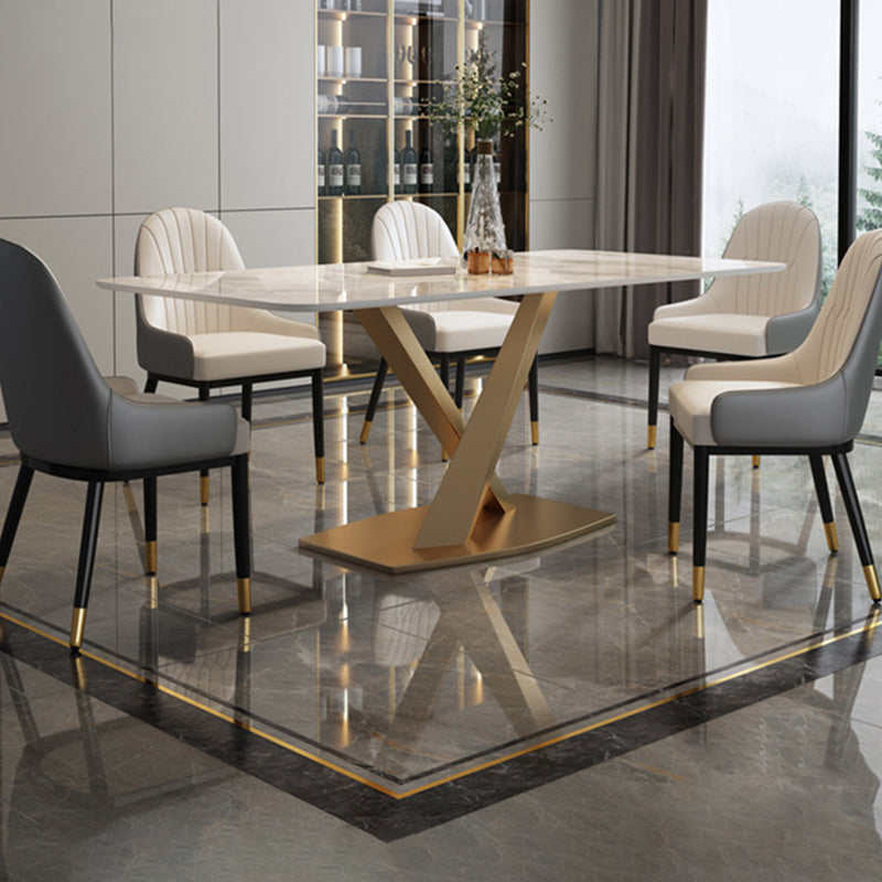 Minimalist 1/2/6/7 Pieces Furniture Stone Rectangle Dining Chairs Set for Home