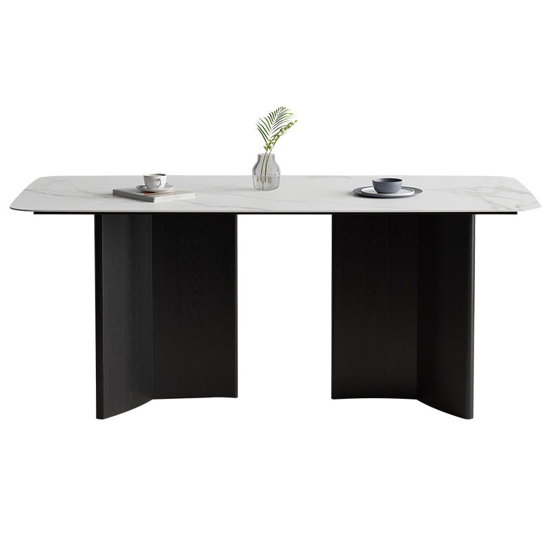 Modern 1/2/5/7 Pieces Furniture Stone Rectangle Dining Chairs Set in White