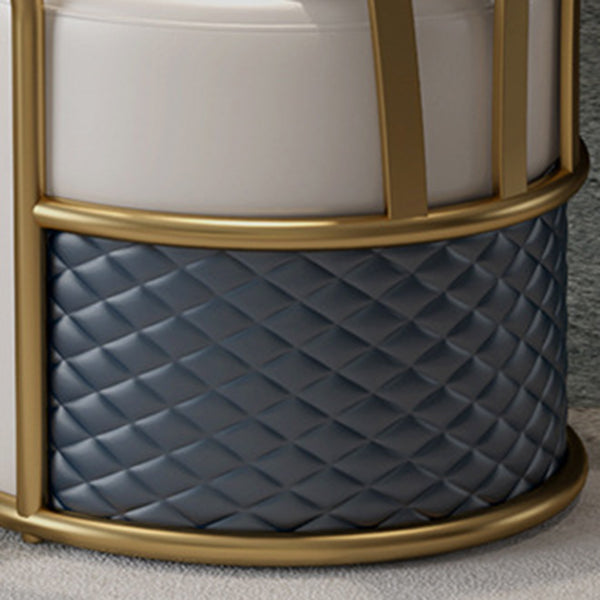 Glam Dinette Set for Home 1/2/4/5 Pieces Glossy White Stone Dining Table Set