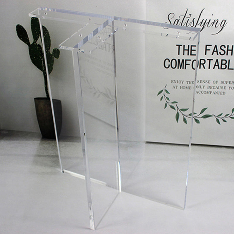 Solid Wood Dining Table Set with Acrylic Base 1/2/4/5 Pieces Dinette Set for Kitchen