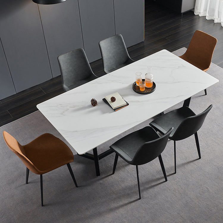 Contemporary Style Rectangle Table Set 1/2/5/6/7 Pieces Dining Set for Home Use