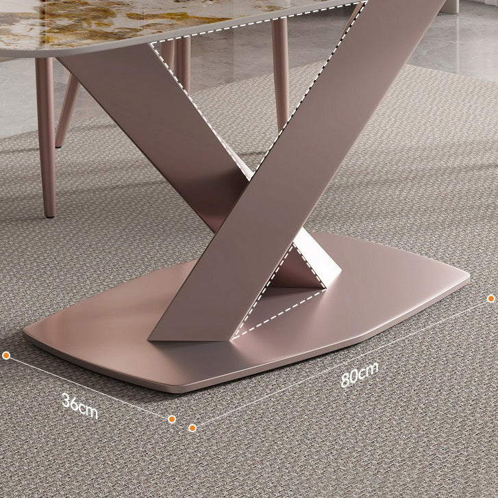 Glam Style Rectangle Table Set 1/4/6/7 Pieces Dining Set for Home Use