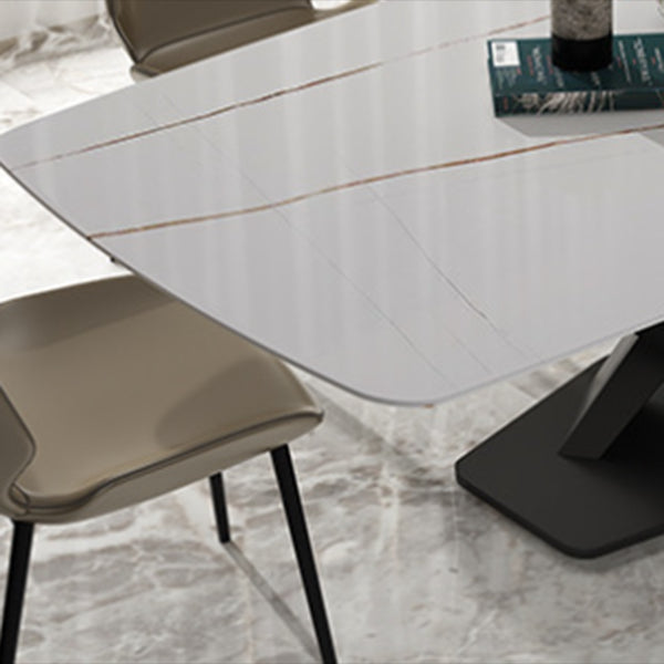 Glam Style Rectangle Table Set 1/4/5/6 Pieces Dining Set for Home Use