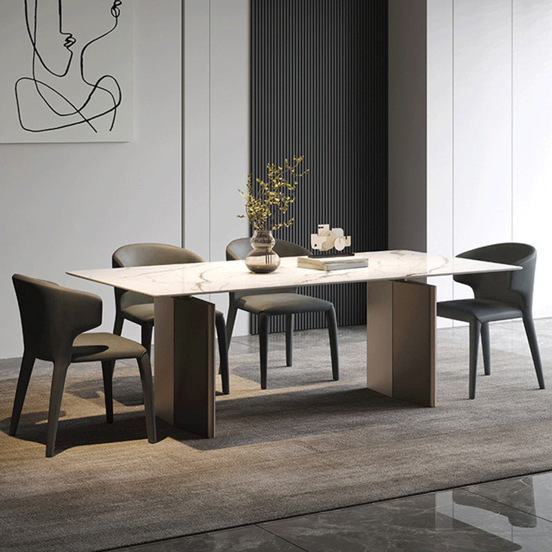 Glam Style Rectangle Table Set 1/3/4/5/7 Pieces Dining Set for Home Use